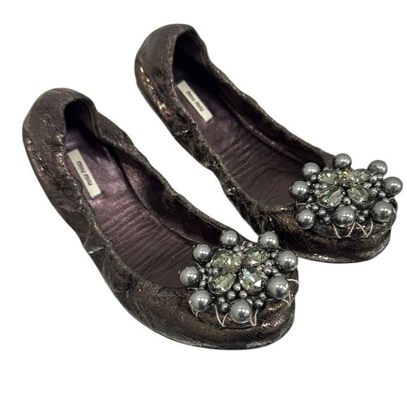 Miu Miu Luxury Ballerina Shoes - Picture 2 of 6